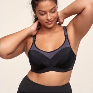 Supportive wired black sports bra 38 G